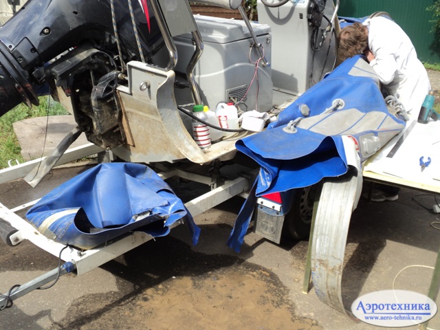 Ремонт пневмоконструкций, лодок, рибов